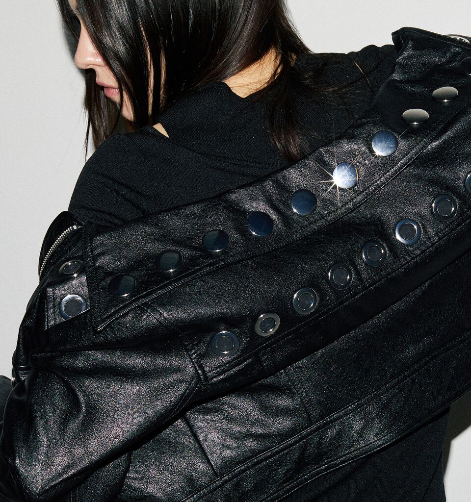 Jacket with eyelets - women's jackets - Black | Sisley image number 8